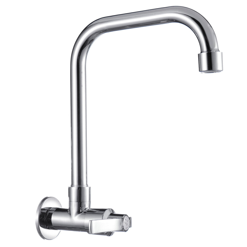 360 Degree Rotation Single Cold Faucet Long Neck Brass Kitchen Sink 3654659418470