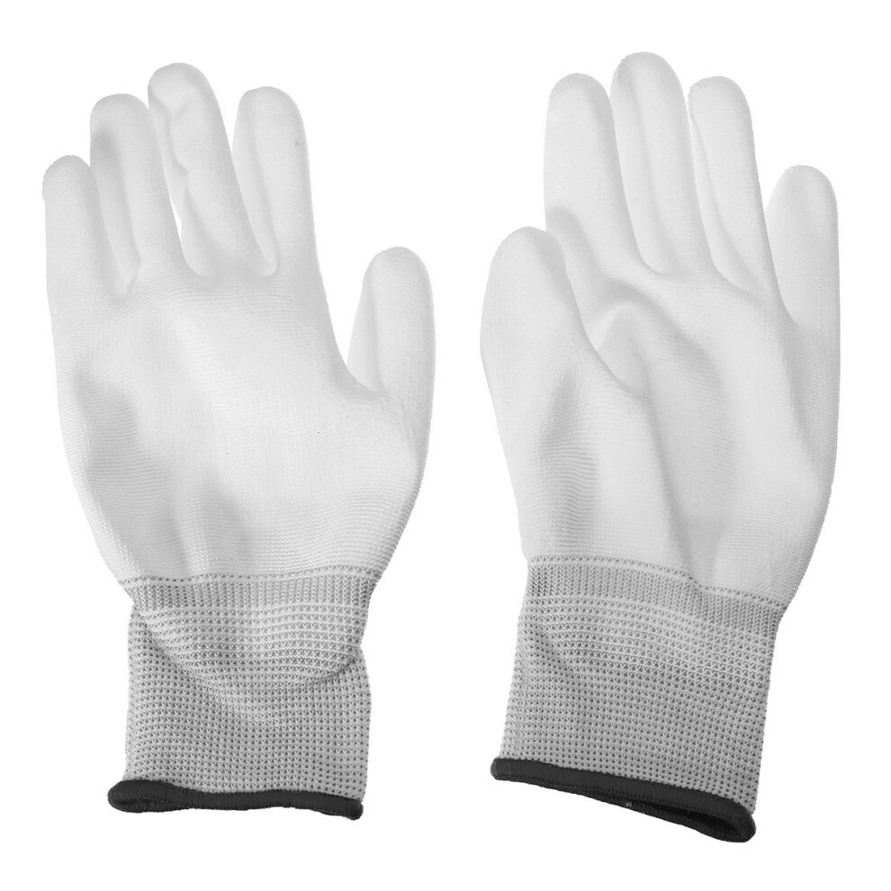 (M) 12Pairs Pu Nitrile Coated Safety Work Gloves Garden Builders Grip 8727971656310