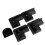 (Black) 5pcs Solar Panel Corner Bracket Roof ABS Drill-Free Mounting for Caravan RV Yacht 8