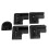 (White) 5pcs Solar Panel Corner Bracket Roof ABS Drill-Free Mounting for Caravan RV Yacht 6
