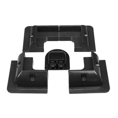 (Black) 5pcs Solar Panel Corner Bracket Roof ABS Drill-Free Mounting for Caravan RV Yacht 2