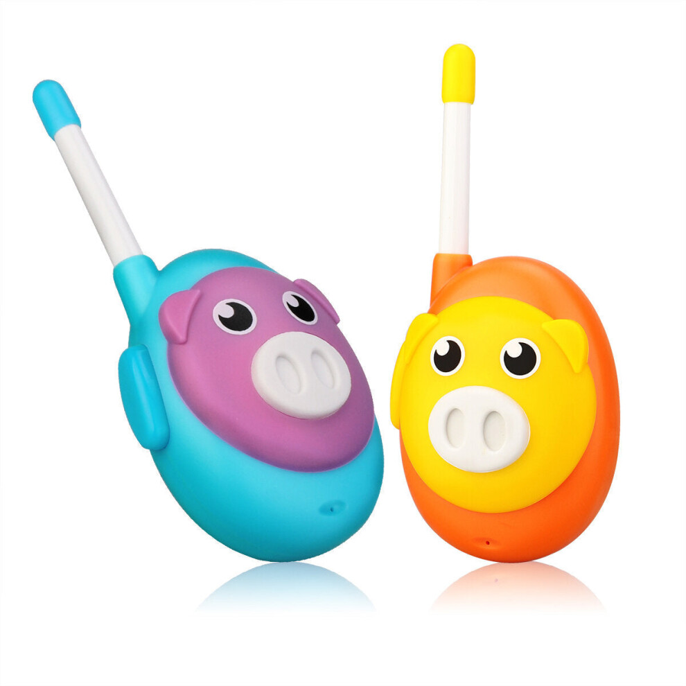 (Pmr) 1 Pair License-Free 1 Channel Cartoon Style Kids Walkie Talkie Smart Battery Powered 8727971649572