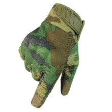 (Green, XL) Camouflage Tactical Full Finger Gloves Touch Screen Sport Gloves Military Armed Gloves Hunting Hiking Camping Breathable Gloves
