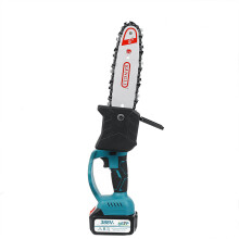 (One Battery, EU Plug) 1500W 8inch Cordless Electric Chain Saw Brushless Motor Power Tools Rechargeable Lithium Battery