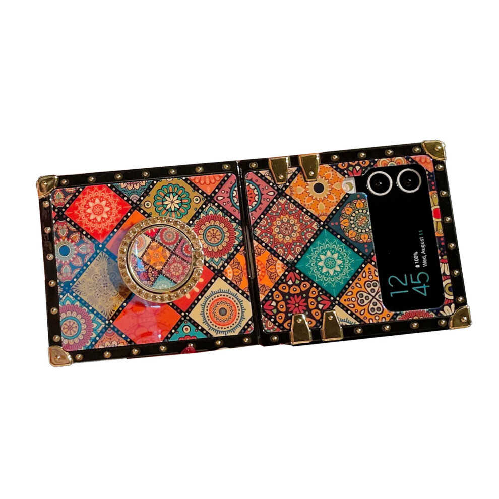 Foldable Tpu Pc Phone Case For Z Flip 3 With Lanyard, Anti Slip, Colorful Cover 5051339050964