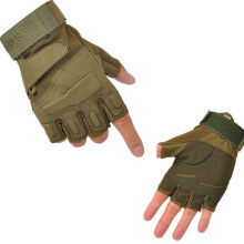 (Style 2-Military gre, M) Men Tactical Gloves Army Tackle Shooting Outdoor Sports Half Finger Hiking Gloves Camping Military Hunting Airsoft Equipment