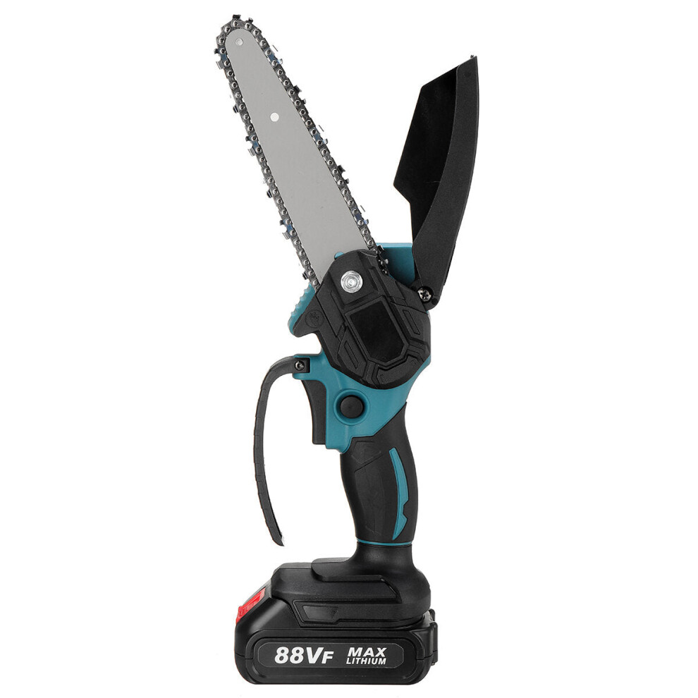 (Blue, Two Batteries) 2000W 4000rpm 88VF 6" Electric Saw Chainsaw Cordless Wood Cutting Tool Chainsaw with/without Battery-image-OPC-PJHTNQZ-NEW