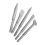 5PCS Impact Drill Chisel Set, 40Cr Steel, 26cm Flat & Point Bits 11