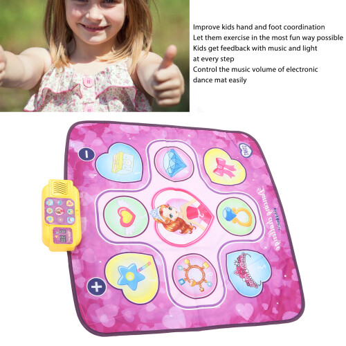 Kids Realistic Electronic Dance Mat, Foldable, 4AA Battery Operated 2