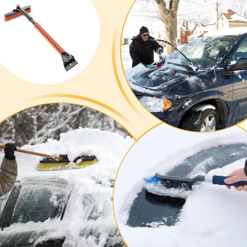 Snow Scraper | Ergonomic Ice Scraper for Car Windscreen | Extendable Snow Brush with Comfortable Handle 2