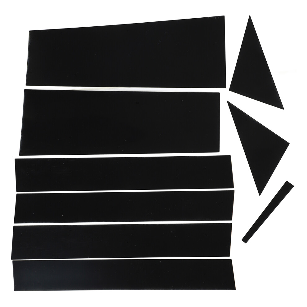 10Pcs Glossy Car Window Pillar Stickers For Dodge Town 2008-2016 Black 7641339058657
