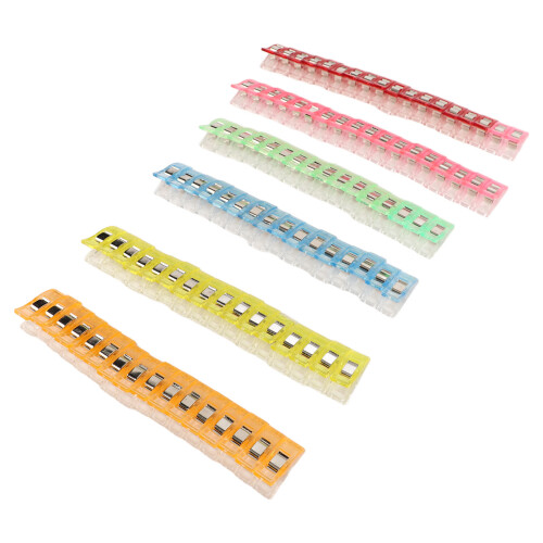 100PCS Plastic Sewing Clips, Strong Fixation, 2.7x1cm, Random Color 2