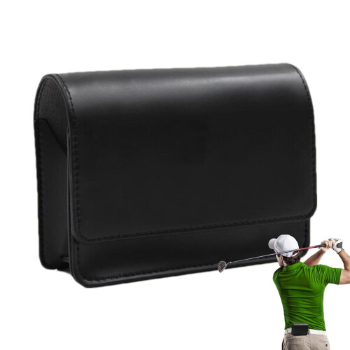 Golf Rangefinder Case: Compact Travel Bag, Durable Shockproof Storage Box, Soft Zip Closure, Black Color
