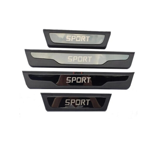 (blue) For  MG ZS EV Door Sill Protector Accessories Pedal Scuff Plate 4pcs