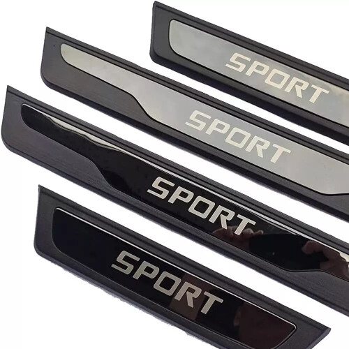(blue) For  MG ZS EV Door Sill Protector Accessories Pedal Scuff Plate 4pcs 2