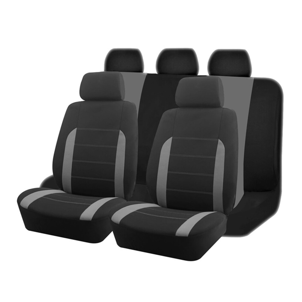 Universal Auto Seat Covers For Most Vehicles, Fabric Interior Seat Protectors For Suv, Truck, Van, 5 Seats Gray 6947110002828