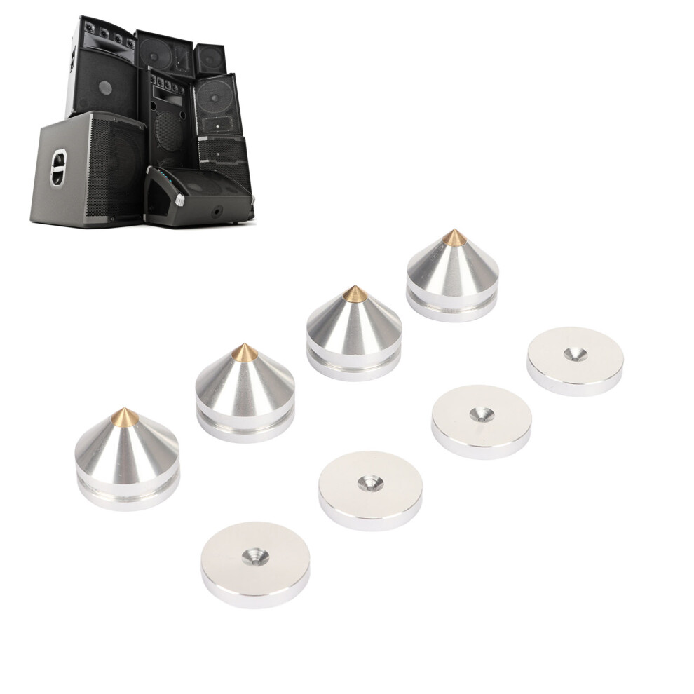 Vibration Dampening Isolation Feet 4Pcs For Audio Equipment Silver 4341339062076