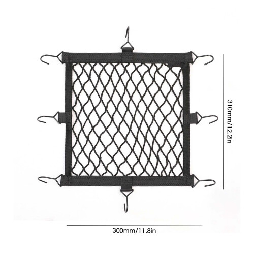 Elastic Mesh Net Bag with 8 Hooks for Motorcycle Helmet Storage Solutions 1