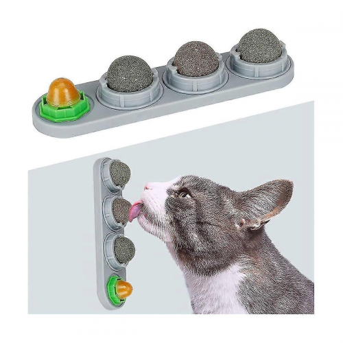 Μπάλα Catnip για Γάτες Τοίχου, Πακέτο 8 Παιχνιδιών Catnip, Μπάλες Silvervine, Βρώσιμα 2