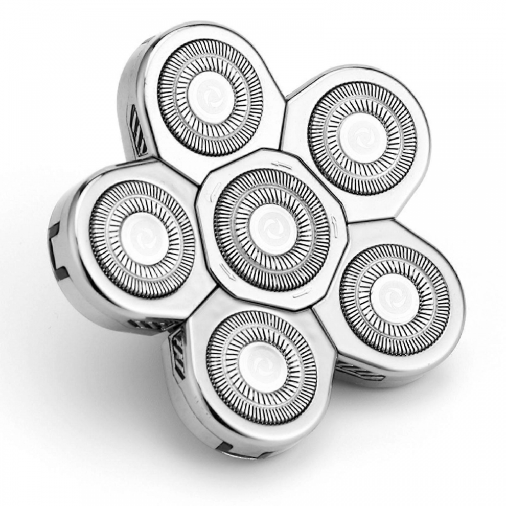 (6 head)6D/7D Electric Shavers Replacement Heads Bald Replacement Heads Compatible with Razor Blades for Electric Razors for Head
