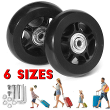 Kit de reparación de rodamientos de goma para ruedas universales de maletas con ruedas silenciosas (2 unidades) - 70 mm x 19 mm
