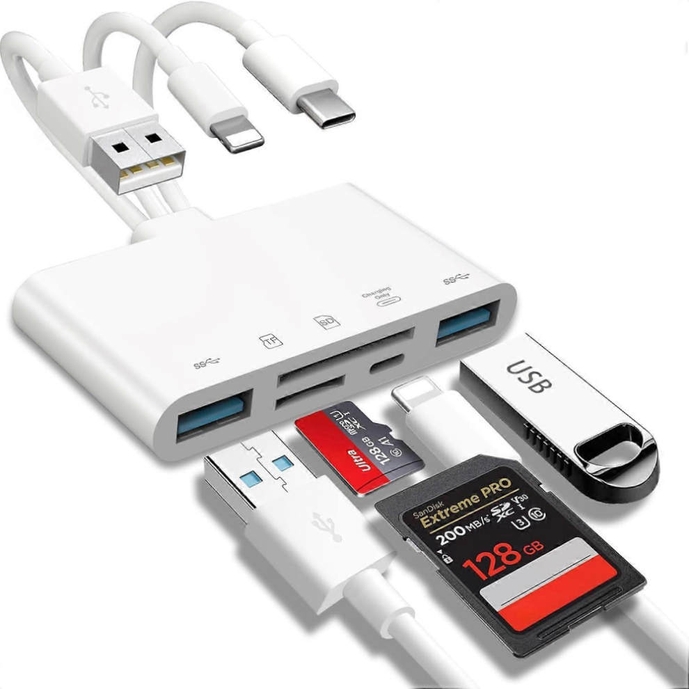 5-In-1 Memory Card Reader, Usb Otg Adapter And Sd Card Reader For Usb C And Usb A Devices 9092950265685