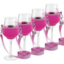 stuks draagbare wijnglashouderriem, wijnsling, juk, glashouder, ondersteuning, nekriem voor verjaardagscocktails, gereedschap C