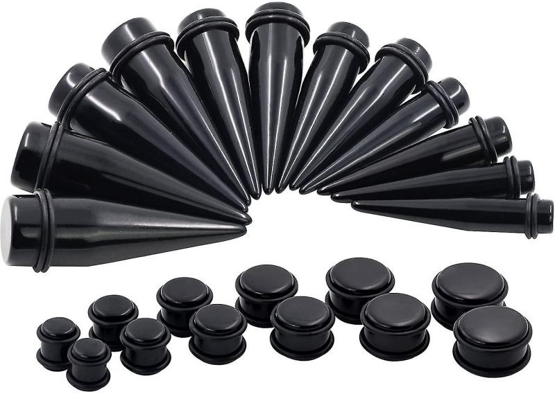 TBOSEN 6 PZ Set Moda Vite Fit Tunnel Dell'orecchio Spine Calibri In Acciaio Inox Expander Barella Piercing Gioielli 0g-1 "in 8mm-25mm - Foto 2