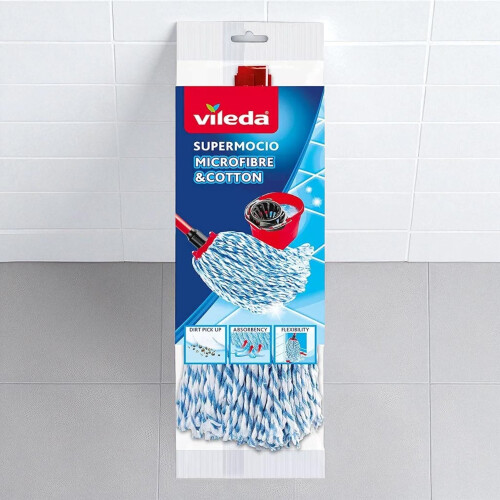 Vileda Vileda SuperMocio Microfibre & Cotton Mop Head Refill 2
