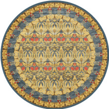 Round Piano Soundproof Carpet for Drums, Pianos, Living Room, Music Stands, Non-Slip, 120 cm Diameter