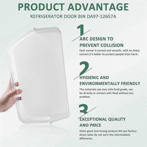 DA97-12650A Door Shelf Basket Bin Door Bin Right Replacement Refrigerator Door Shelf 1