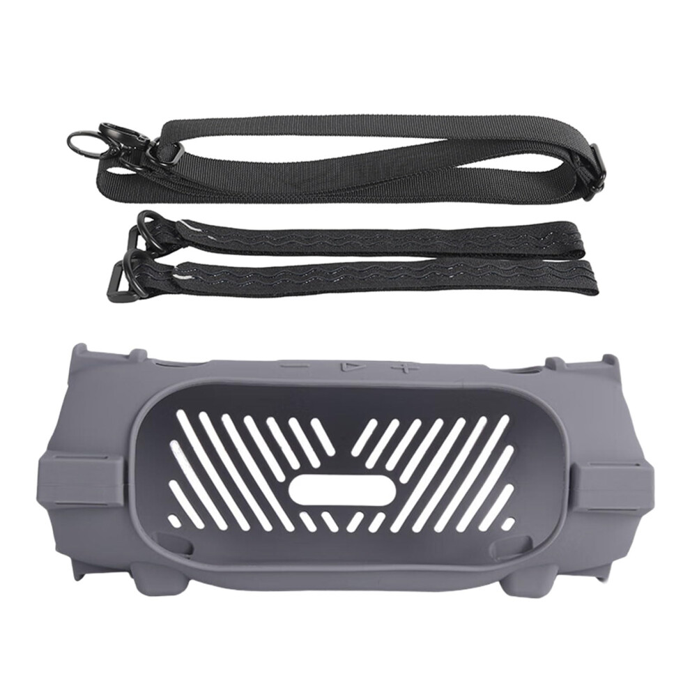 Durable Silicone Speaker Case, Non-Slip Dustproof Design For Easy Carrying And Protection, Color Gray 6482260554419