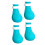 4PCS Silicone Cat Foot Covers, Adjustable, Blue, Scratch Prevention 10