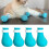 4PCS Silicone Cat Foot Covers, Adjustable, Blue, Scratch Prevention 1