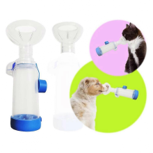 Inhalator Spacer met 2 Maskers voor Huisdieren Kat en Kleine Hond Inhalator Spacer voor, met Ronde Vorm Siliconen