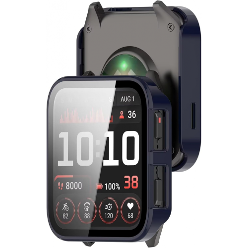 Compatível com Garmin Venu X1 Capa protetora rígida de PC com película de vidro temperado 2