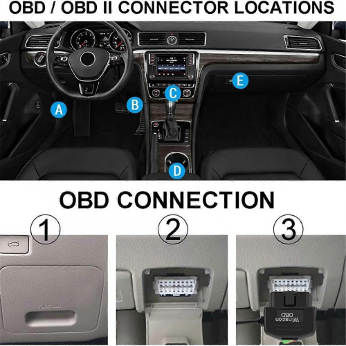 Dash Cam OBD Hardwire Kit, Dash Camera USB Type C Hardwire Kit with OBD Power Cable for Dashcam 12-2 2