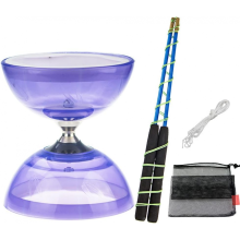 1 Set Of Triple Bearing Diabolo Toy Transparent Chinese Diabolo Toy Compatible with Elderly Children Fitness