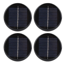 Painel solar de silício policristalino portátil, estável e eficiente, redondo, de 6 V e 80 mm de diâmetro, 20244 peças
