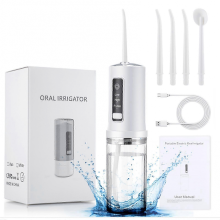 Irrigador oral sem fio, fio dental portátil, recarregável por USB, kit de fio dental para mulheres e homens