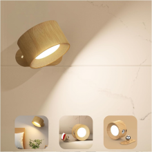 Lights Of Sweden Wall Lights Rechargeable Battery Operated Sconce 360Rotation Mounted Sconces Indoor LED Wall Lamps For Reading Light