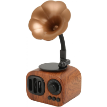 Enceinte gramophone rétro, mini enceinte Bluetooth en forme de phonographe, décoration de chambre vintage, lecteur de musique rétro
