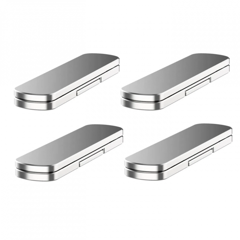 4 Pcs Cell Phone Ring Holder Finger Ring Stand 360 Rotating Foldable Aluminum Alloy Mobile Phone Holder Silver 9092950276155