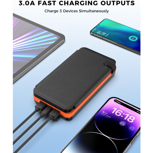 Ηλιακός φορτιστής 25000mAh φορητή εξωτερική μπαταρία με 4 πάνελ αδιάβροχο powe 2