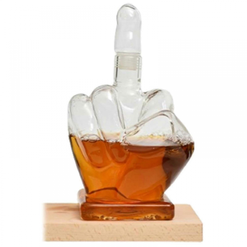 1L Mittelfinger Weinkaraffe Whiskykaraffe Sets Whiskykaraffe Set Hot 1