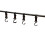 Aluminum Alloy Folding Camping Rack Black with 6 Hooks 15