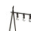 Aluminum Alloy Folding Camping Rack Black with 6 Hooks 12