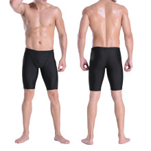 Langes Training-Schwimmshorts wasserdicht schnell trocknend 5XL schwarzer Männerbadeanzug