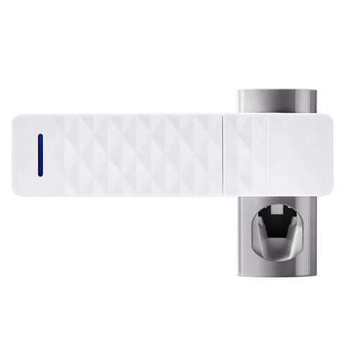 Wall Mounted Toothbrush Holder Sterilizer Toothpaste Dispenser 2
