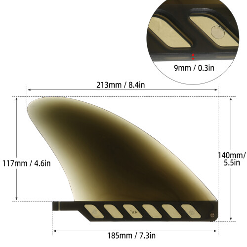 Soft Center Fin 4,6/3 Zoll TPU - Grau/Orange/Schwarz 1